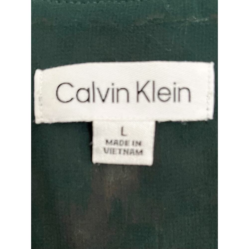 Calvin Klein Rust Brown Black Popover Blouse Large - Picture 8 of 9